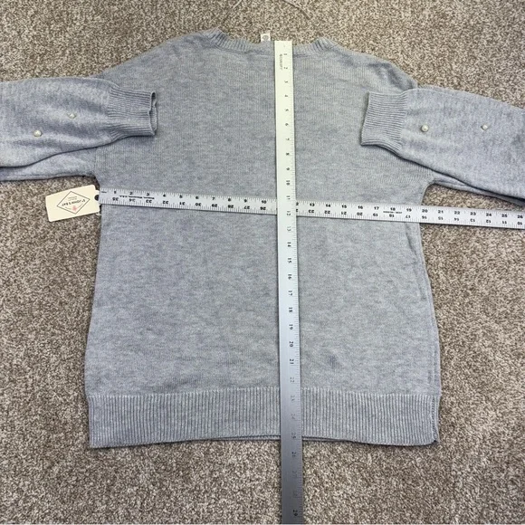 St. John's Bay Gray Knitwear Sweater Pearl Womens Size L - Picture 8 of 15